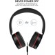 Wireless Bluetooth 5.0 Foldable Headphones Headset with Mic-Black Red