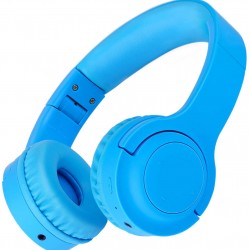 Kids Children Wireless Bluetooth Headphones Foldable Stereo Built-in Mic-Blue