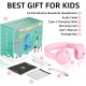 Kids Children Wireless Bluetooth Headphones Foldable Stereo Built-in Mic-Pink