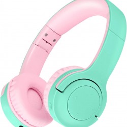 Kids Children Bluetooth Headphones Foldable Wireless Headsets Build-in Mic-Mint