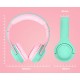 Kids Children Bluetooth Headphones Foldable Wireless Headsets Build-in Mic-Mint