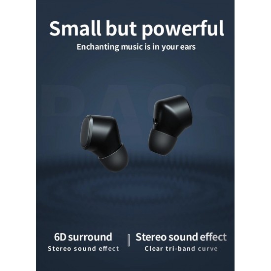 TWS BT5.0 Mini Ear Piece Portable Wireless Earphones Spotrs Stereo Earbuds