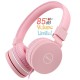 Kids Headphones 85 dB Volume Limited Stereo Foldable Lightweight Headset Pink