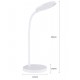 Touch Control Rechargeable Desktop Table LED Lamp with Wireless Charger-White