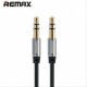 REMAX 1M 3.5mm AUX  Auxiliary Cord Male To Male to Male Stereo Audio cord Cable Black