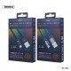 REMAX Micro USB Colorful Light 2.4A fast charge Data cable 1 Meter-Black