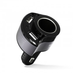 Dual Usb 3 in 1 Car Charger With Cigarette Lighter Socket Fast car Charging