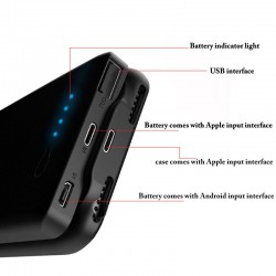 iPhone X/XS Back Case with 5000mah Removable battery charger Power Bank